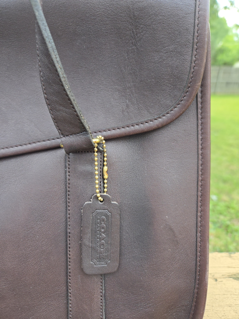 Coach Vintage Envelope Portofolio Brown Leather Style 5190 Tote Bag #6837 - Picture 2 of 8